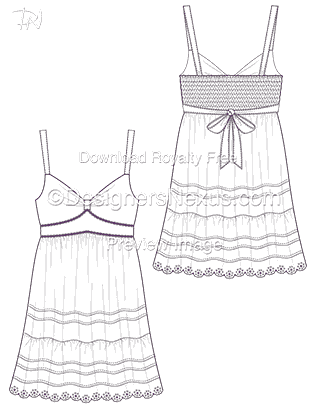 flat dress sketch sketches template dresses illustrator templates flats previous designersnexus