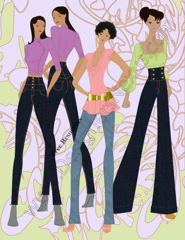 001-Three-Figure-Fashion-Illustration-Drawings