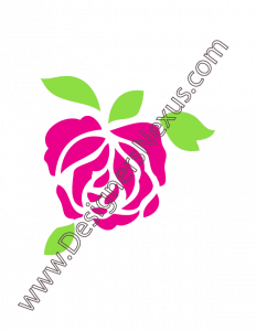 002- free vector apparel graphic single rose with leaves illustrator graphic