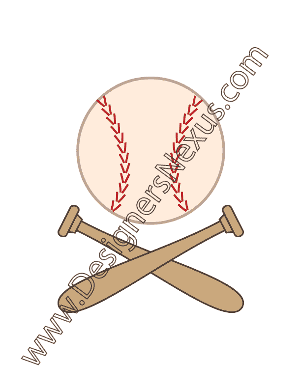002- free vector graphic baseball and baseball bat vector drawing