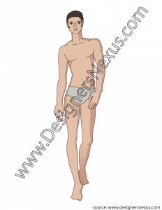 003- male fashion figure template for vector fashion illustration