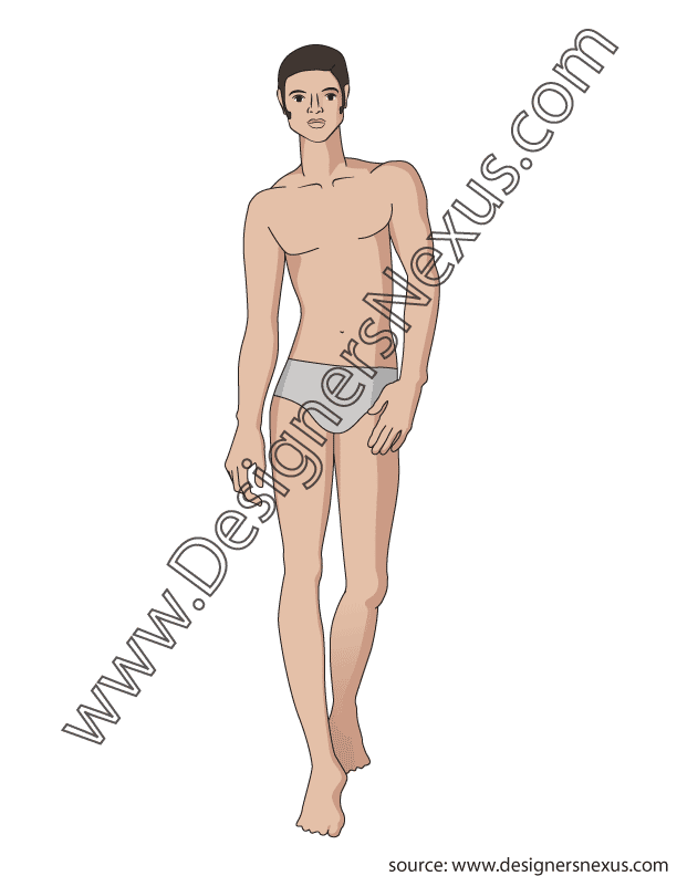 003- male fashion figure template for vector fashion illustration