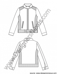 Free Illustrator Fashion Templates: Jacket Flat Sketches