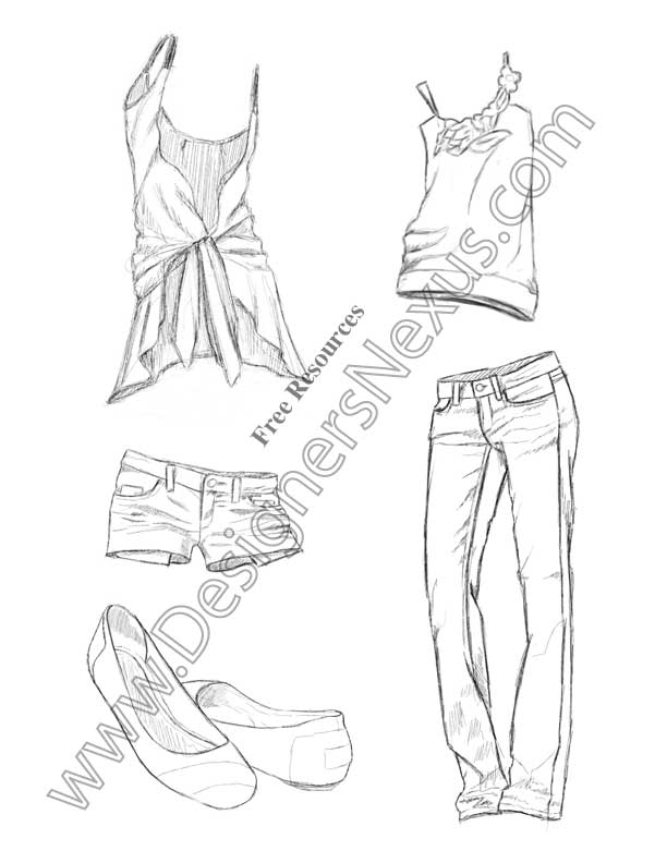 Fashion Sketch V4 Freehand Apparel Fashion Drawing