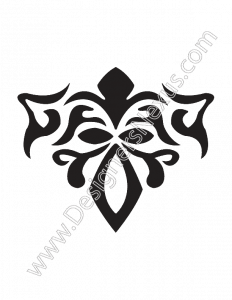 004- fashion vector graphic tattoo art stencil design