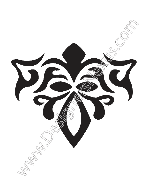 004- fashion vector graphic tattoo art stencil design