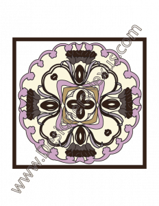 004- fashion vector graphic medallion ornament design