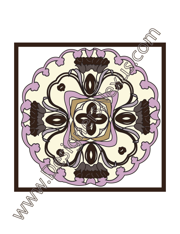 004- fashion vector graphic medallion ornament design