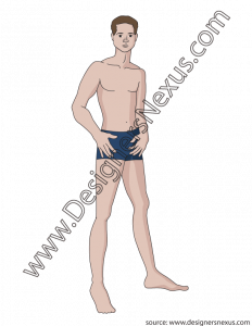 004- computer rendered male fashion figure template