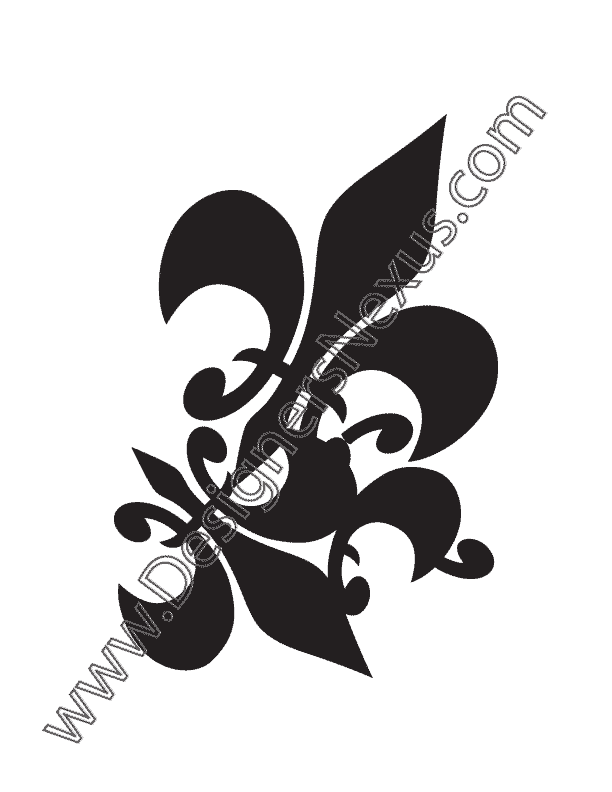 005- fashion vector graphic fleur-de-lis cluster art