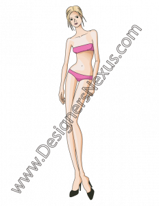 005- vector female fashion figure pose free download