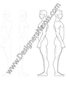 005 correct proportions male fashion figure template side view