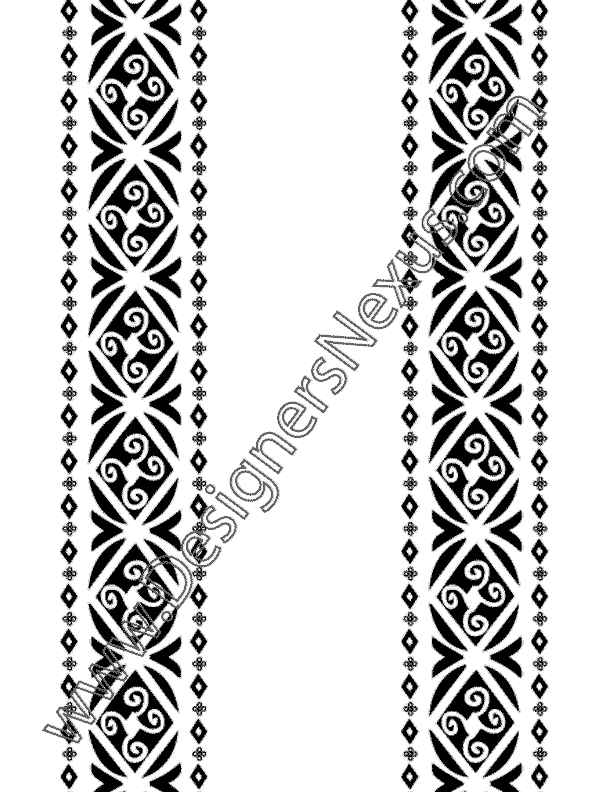 007- Vector Graphic Ornament Border Art Tribal