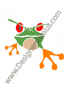 007- stylized free vector frog graphic