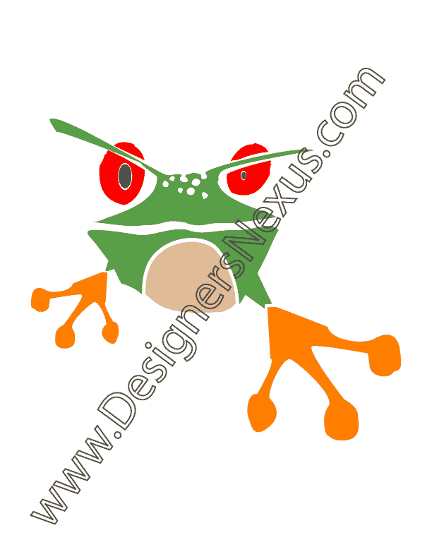 007- stylized free vector frog graphic