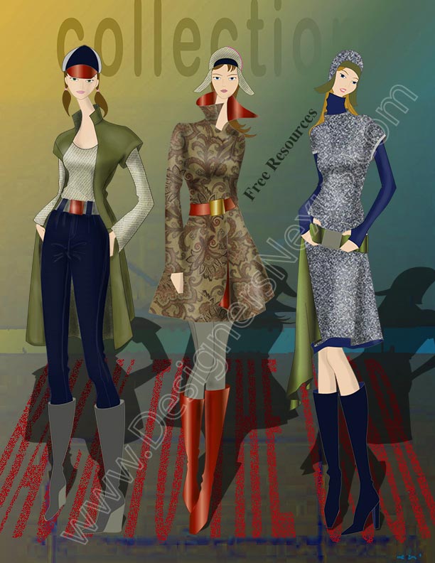 007-three-fashion-drawing-poses-illustration-example