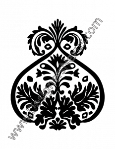 008- Free Vector Ornament Graphic Symmetrical Leaf Scroll
