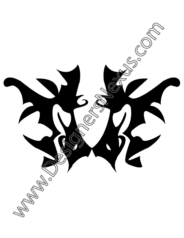 008 free graphic abstract symmetrical inkblot stencil