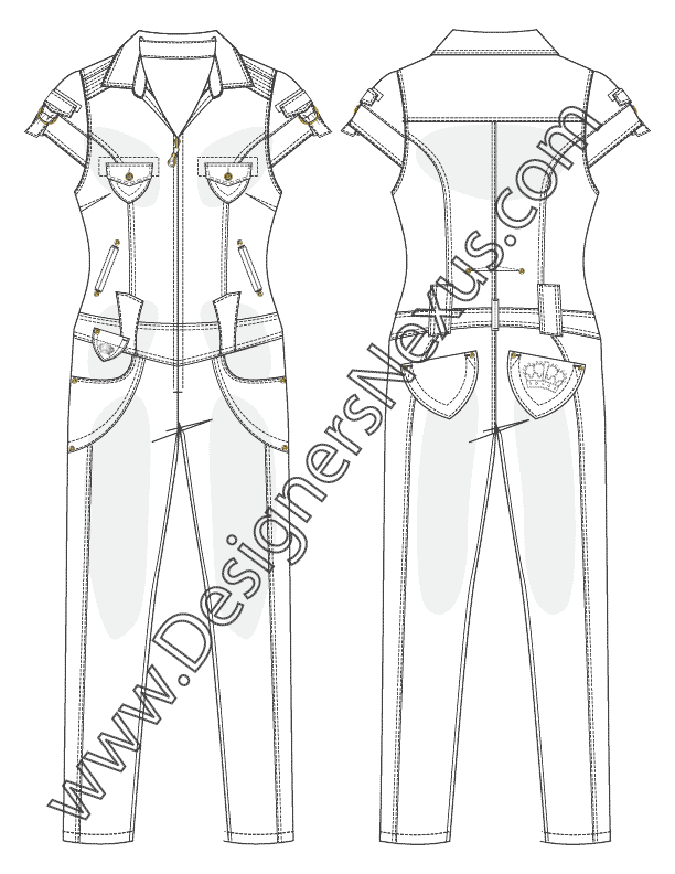 Jumpsuit Flat Sketch | peacecommission.kdsg.gov.ng