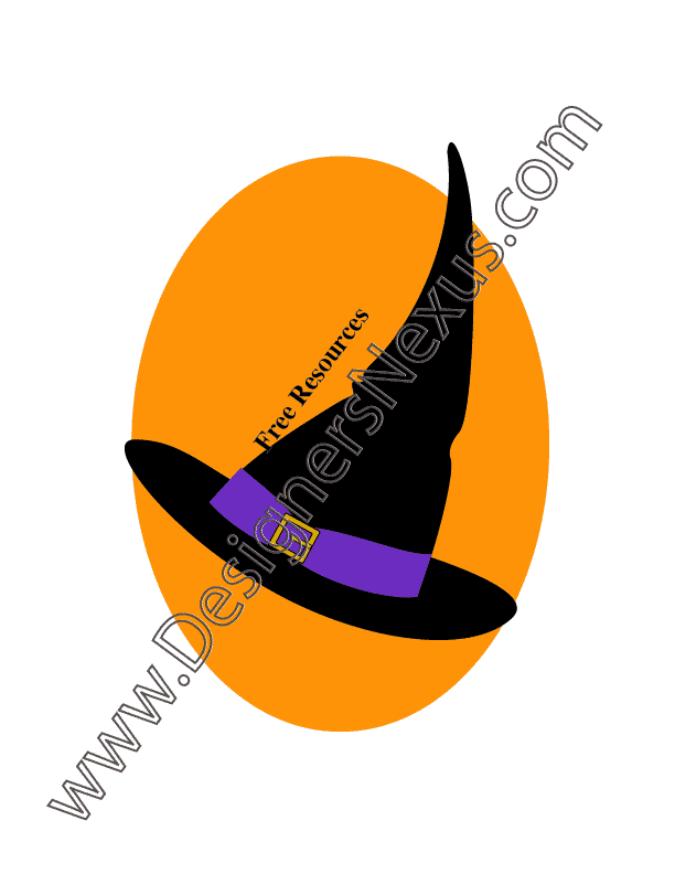 009- free vector witch hat halloween graphic