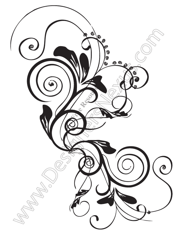 V9 Free Vector Ornaments Swirls Graphic - Designers Nexus