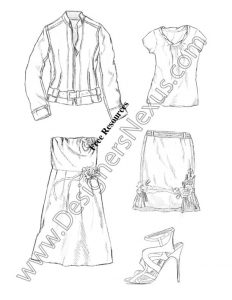 Freehand Apparel Floats V10 Fashion Sketch