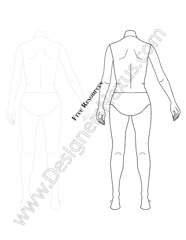 010-female-back-croqui-template-preview