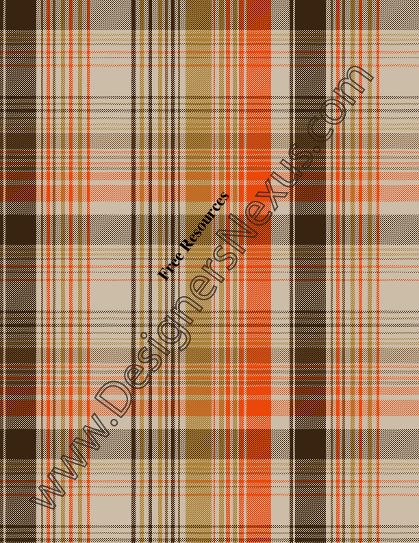 011- yarn-dye plaid fashion textile swatch orange-mustard colorway