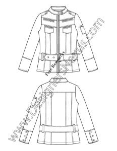 Free Illustrator Fashion Templates: Jacket Flat Sketches