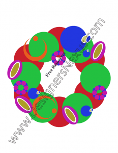 015- free christmas wreath vector art