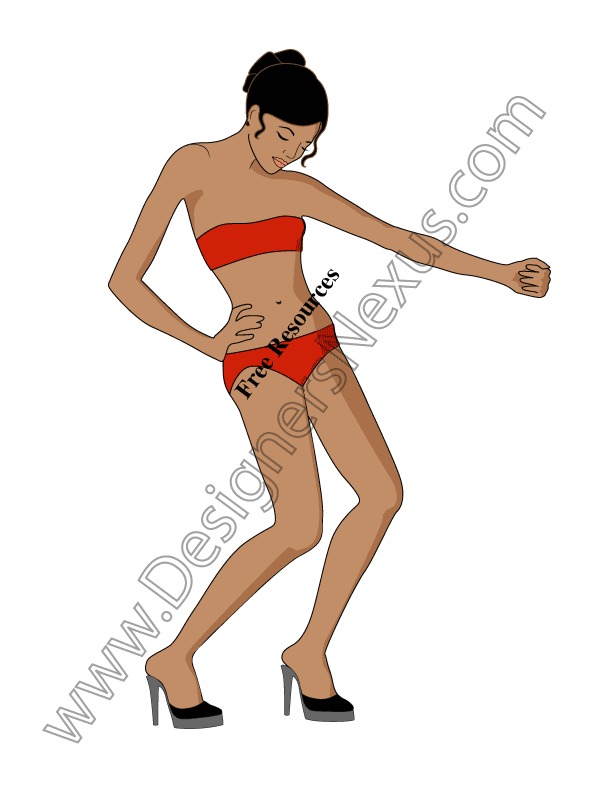 015 rendered fashion figure female pose