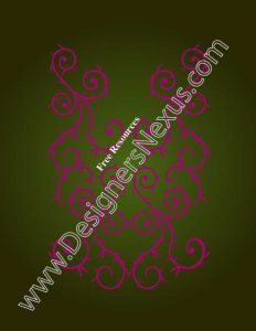 017- fashion presentation board template vine swirls green-a