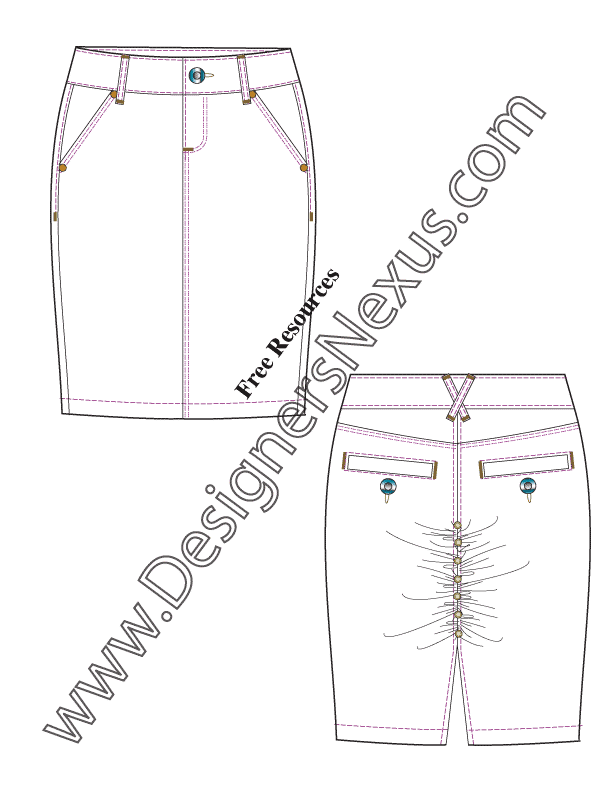 017- pencil skirt back athers