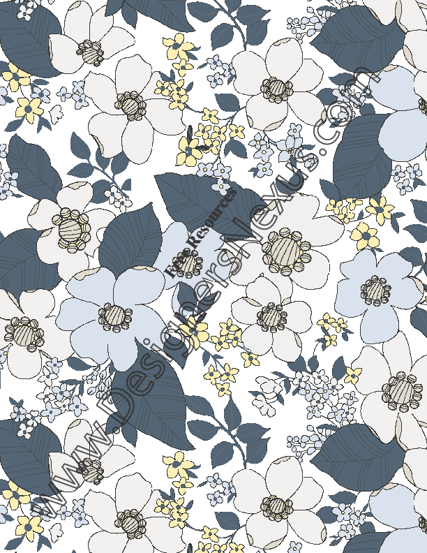 018- Free seamless digital pattern swatch floral print