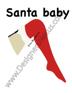 018- free christmas art santa baby holiday graphic