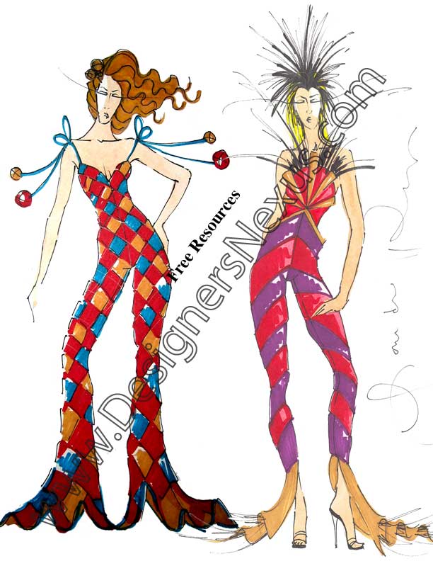 Freehand Fashion Portfolio Illustration Sample V20