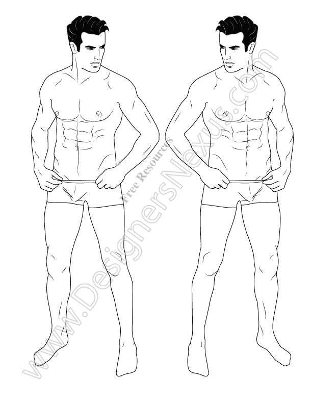 Fashionable Male Sketch Vector Illustration RoyaltyFree Stock Image   Storyblocks