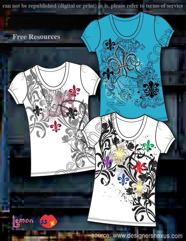 Heraldic Printed Graphic T-Shirt CAD V27 Fashion Portfolio Examples