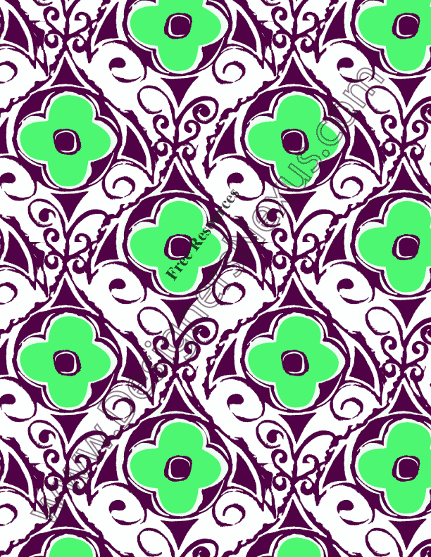 031- geo floral print seamless textile pattern