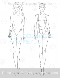 Free Fashion Sketches 120 Original Fashion Croquis Figure Templates