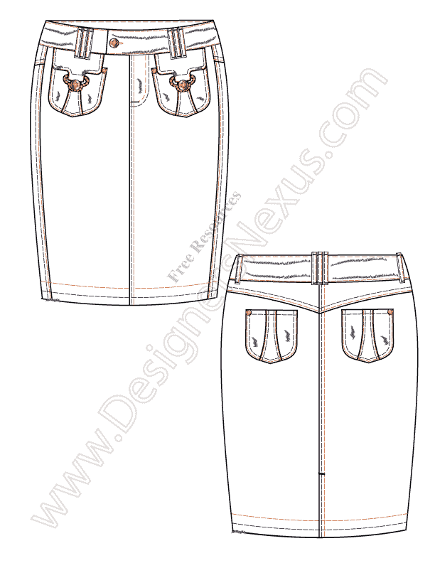 049-free-illustrator-pencil-skirt-flat-drawing