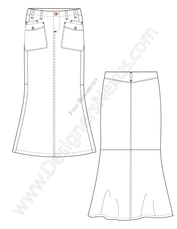 051-free-illustrator-maxi-skirt-flat-drawing