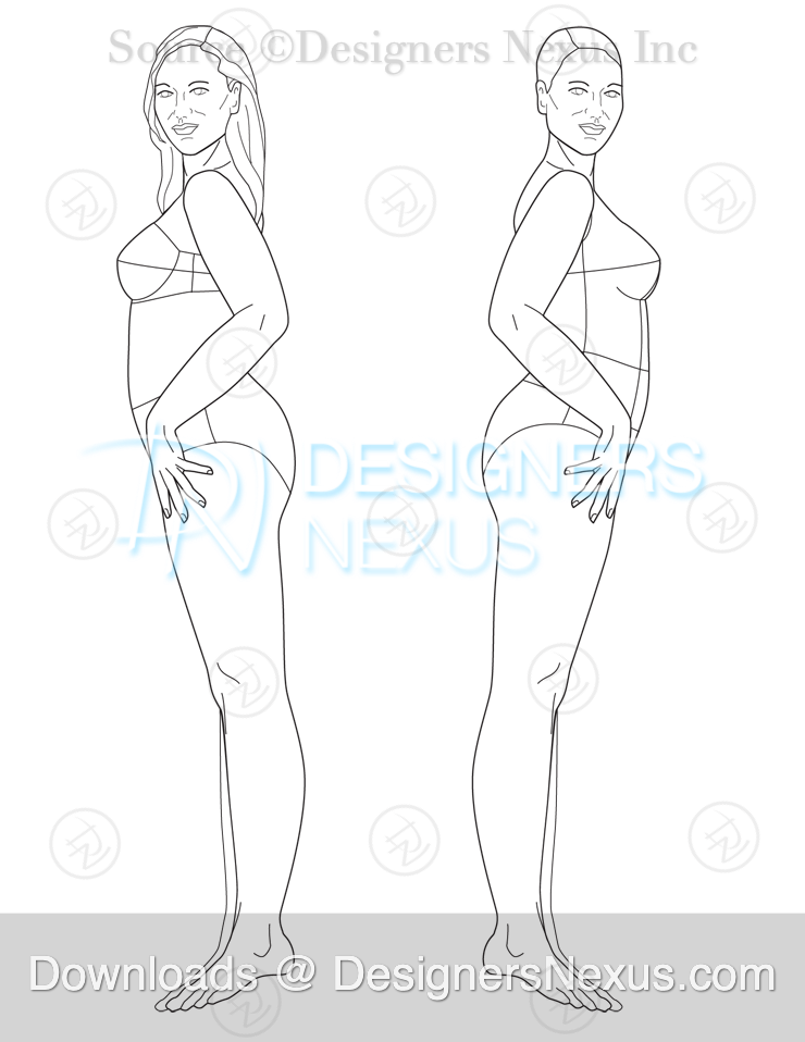 Free Printable Fashion Croquis Template - Printable Templates Free