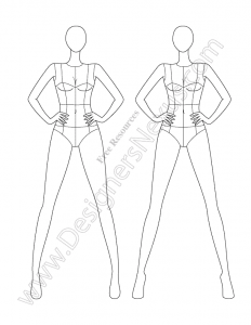 061-Front-view-Free-Fashion-Figure-Croqui-Template-vector