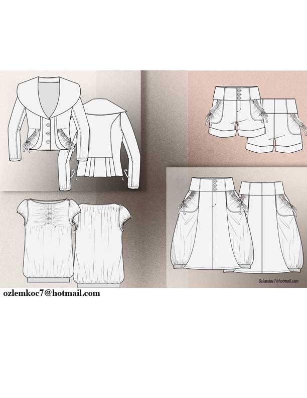 093- fashion CAD illustration ozlem koc