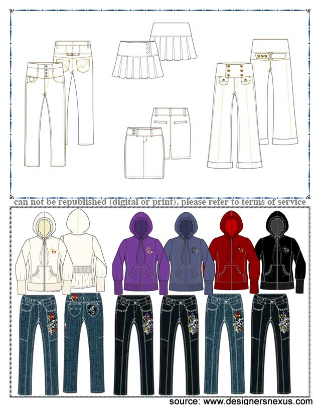 Fashion Design Portfolio CAD Presentation Board