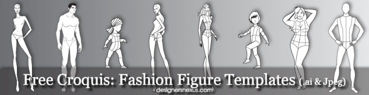 Free Downloads Croquis Fashion-Figure-Templates