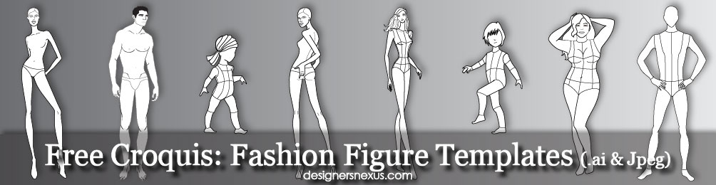 Free Downloads Croquis Fashion-Figure-Templates