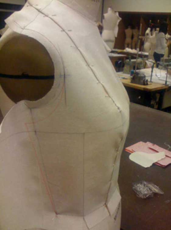 Garment-Draping-pin-to-form-to-check