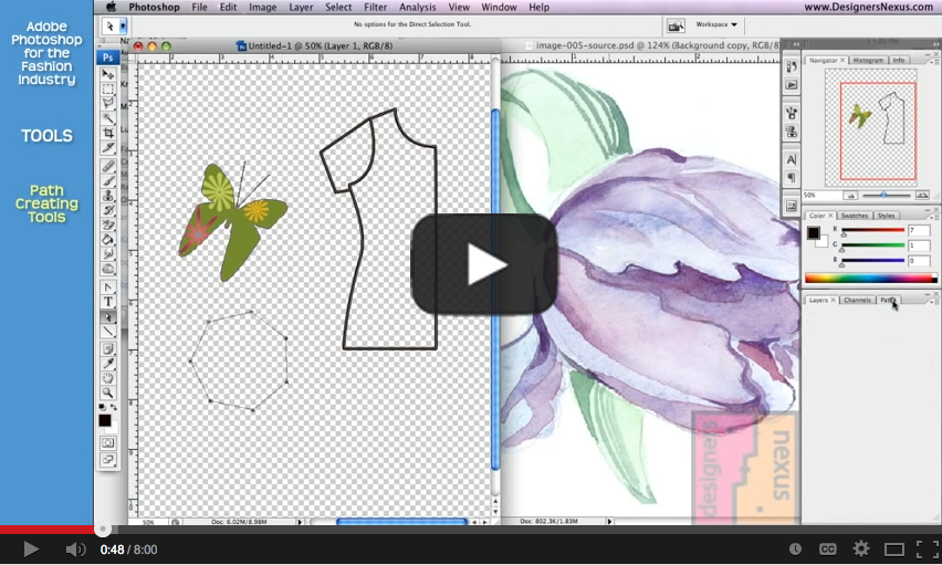 Photoshop for Fashion-10 Path Tools